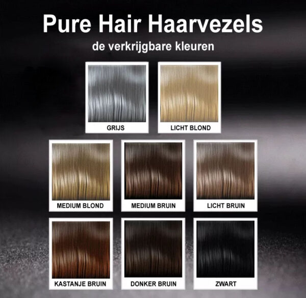 Pure Hair Haarvezels alle verkrijgbare kleuren