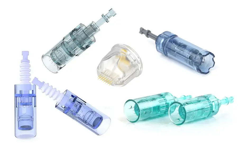 Verschillende types Dr.pen microneedling cartridges. Juiste microneedling cartridges kiezen