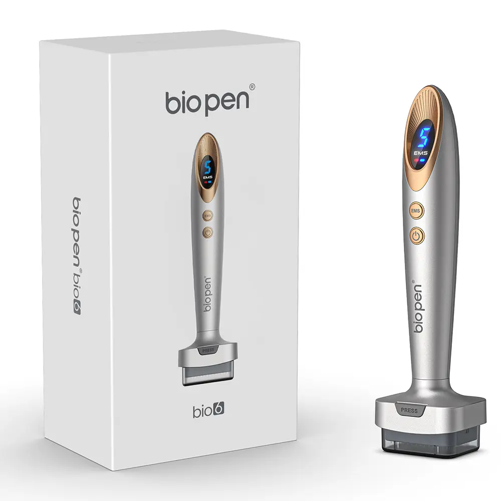 Bio pen Bio6 Dermastamp EMS LED Therapie zilver