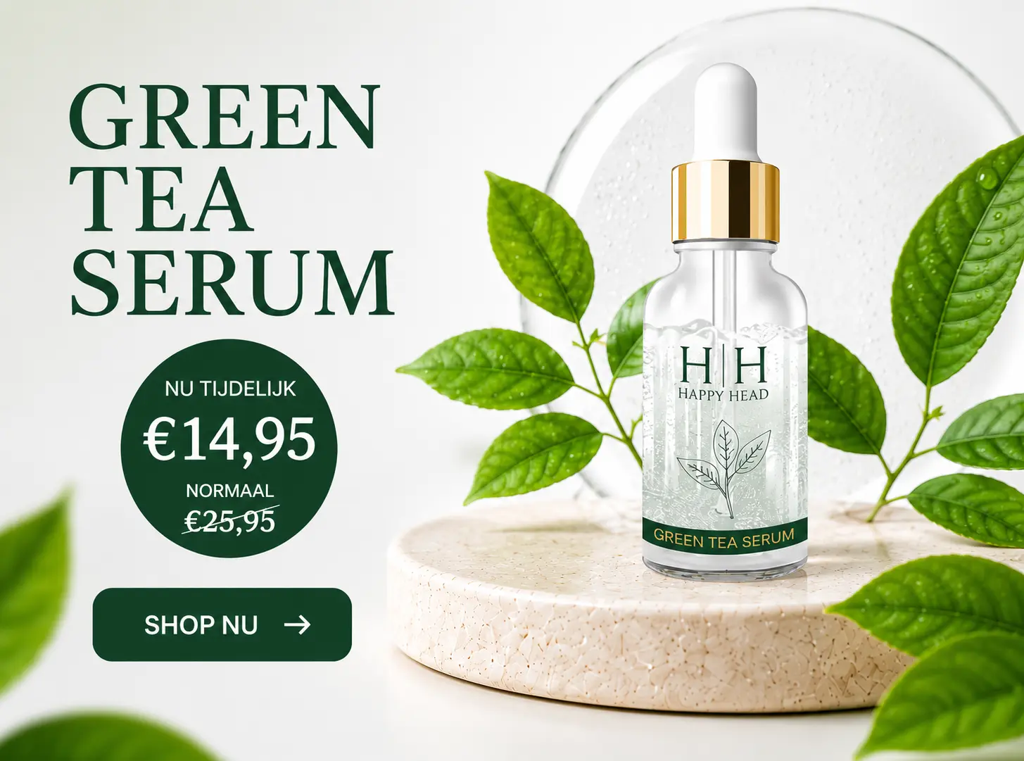 Happy Head Green Tea Banner