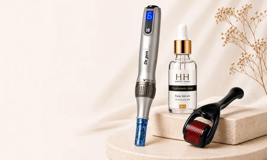 Microneedling voor beginners alles wat je moet weten. Kies een dermapen, dermnaroller of dermastamp in combinatie met een serum