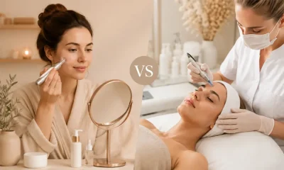 Microneedling thuis vs salon – vergelijking tussen thuisbehandeling en professionele microneedling behandeling